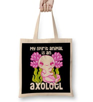 Cute & Funny My Spirit Animal Is An Axolotl Animal Bez Çanta Uzun Saplı