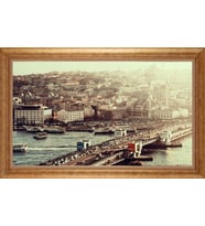 EV İŞYERİ OFİS İÇİN ALTIN ÇERÇEVELİ PASPARTULU TABLO S217