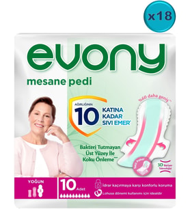 Evony Günlük Mesane Pedi Yoğun 180 Adet (18PK*10)