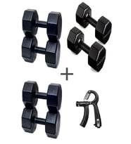 PS SPOR 3 ÇİFT DAMBIL SET 2 KG + 6 KG +10 KG + AYARLANABİLİR SAYAÇLI EL YAYI