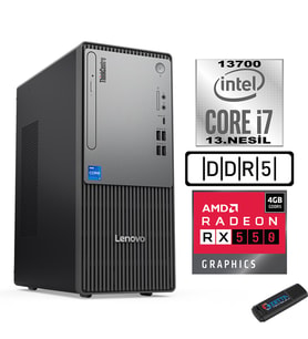 Lenovo Thinkcentre Neo 50T Gen5 Intel Core I7 13700 48GB Ddr5 2tb SSD Windows 11 Home Radeon RX550 55012UB000LTRH19+ZETTA Flash Bellek