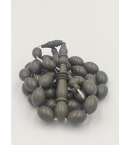 CORİAN MERMER KOYU GRİ  TESBİH 8*12 HALKA İMAMELİ SİRKELİ  TAKIMLI SİSTEMLİ (Beton Gri)