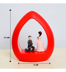 Gelin Damat Biblolu Işıklı Gece Lambası (STD)
