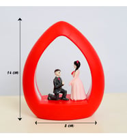 Gelin Damat Biblolu Işıklı Gece Lambası (STD)