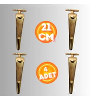 21 CM METAL KLAS KOLTUK AYAĞI MOBİLYA AYAĞI ÜNİTE AYAĞI KONSOL AYAĞI PUF BERJER AYAĞI (4 ADET)