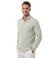 DeepSEA Krem Slim Fit Çizgili %100 Pamuk Erkek Gömlek – Nefes Alan Şık Günlük Gömlek 2602626