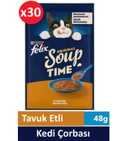Felix Soup Chicken Tavuklu Kedi Çorbası 48 Gr*30 Adet