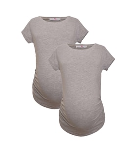 LuvmaBelly MYRA2017_2017 Hamile tshirt seti (Gri)