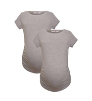 LuvmaBelly MYRA2017_2017 Hamile tshirt seti (Gri)