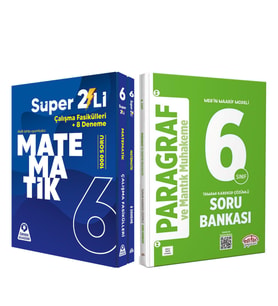 Örnek Akademi 6. Sınıf Süper İkili Matematik ve Editör Paragraf Mantık Muhakeme Soru Bankası Seti 2 Kitap