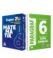 Örnek Akademi 6. Sınıf Süper İkili Matematik ve Editör Paragraf Mantık Muhakeme Soru Bankası Seti 2 Kitap