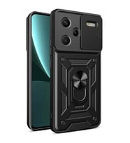 Xiaomi Redmi Note 13 Pro Plus 5G Uyumlu Kılıf Magnetik Standlı Kamera Korumalı Zore Sürgülü Vega Kapak
