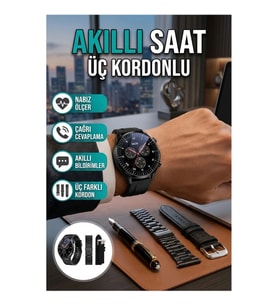 Üç Kordonlu Akıllı Saat – Çağrı Cevaplama, Nabız ve Aktivite Takibi