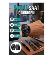 Üç Kordonlu Akıllı Saat – Çağrı Cevaplama, Nabız ve Aktivite Takibi