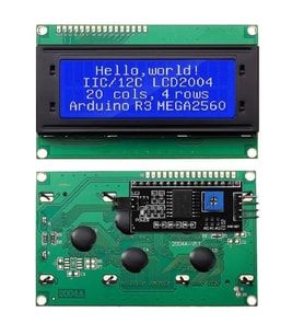 20x4 Mavi Lcd Iıc/ı2c Ekran Arayüz Modülü Birlikte Set
