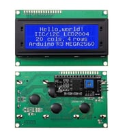 20x4 Mavi Lcd Iıc/ı2c Ekran Arayüz Modülü Birlikte Set