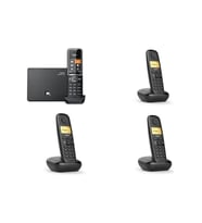 Gigaset C550 IP 4 Dahili Dect Telsiz Kablosuz Telefon Santrali (Siyah)