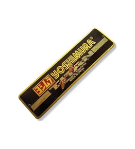 Yoshimura Gold Metal Egzoz Sticker Etiketi Yatay Universal Motosiklet