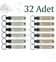 Beyaz & Sütlü Kahve, Dans Atölyesi Katılımcılarına Anı, 32’li Set, İsim ve Tarihli Deri Hediyelik