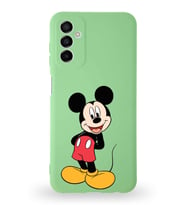 Samsung Galaxy A04s Uyumlu Lansman Kılıf Altı Kapalı İçi Kadife  Mickey Mouse-B Tasarımlı  Kapak (Şeffaf)