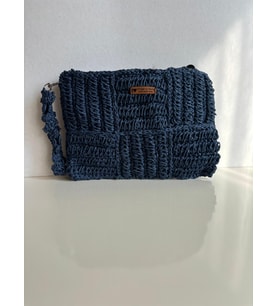 El Yapımı Kadın Mavi Clutch Çanta