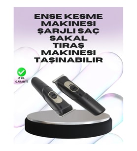 Mey İthalat® Sessiz Motorlu, Kablosuz Kullanımlı Şarjlı Saç ve Sakal Kesme Makinesi – Taraklı Set