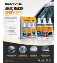 Kraftvoll 3'lü Araç Bakım Seti Yağmur Kaydırıcı+Buğu Önleyici+Buz Çözücü
