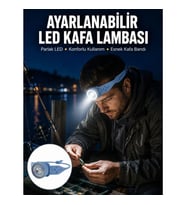 Mey İthalat® Kampçı Kafa Lambası Su Geçirmez Çok Modlu LED Yeni Nesil