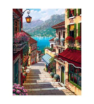 Denize Çıkan Sokak Sticker(Çerçeveli) 70x90 Sayılarla Boyama Hobi Seti