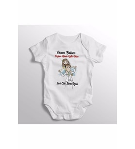 Canım Babam Doğum Günün Kutlu Olsun Yazılı Baskılı Bebek Zıbını