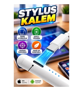Şarjlı Stylus Pen Tablet Kalemi – Android ve iOS Uyumlu Dokunmatik Ekran Kalemi