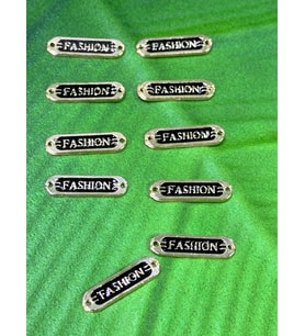 10 ADET FASION YAZILI METAL ÇANTA GİYİM AKSESUARI BOY 2.60 CM