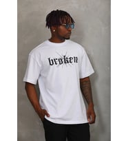Erkek Baskılı T-Shirt Kısa Kol Bisiklet Yaka Regular Fit Rahat Kalıp Günlük Tişört - Beyaz