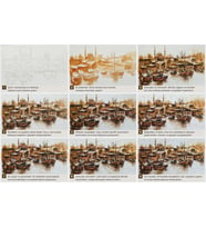%100 El Emeği Suluboya Manzara Resmi 53x39 cm Çerçevesiz