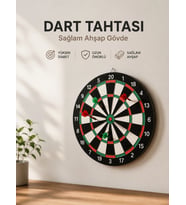 Evde, Ofiste ve Oyun Alanlarında Kullanıma Uygun Sağlam Ahşap Gövdeli Dart Tahtası