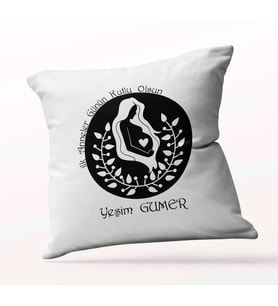 Kişiye Özel İlk Anneler Günün kutlu Olsun Beyaz Kare Yastık