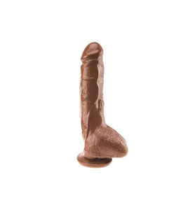 25 cm Realistik Vantuzlu Melez Dildo Penis