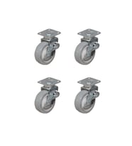 Furç Tablalı Bilyalı Teker (Frenli) - 20x50 - Beyaz/Gri HKS182 - 4 Adet TG-V 12350