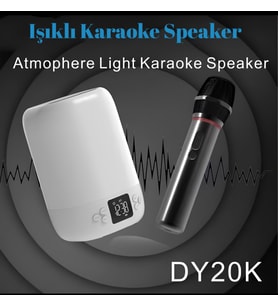 Cosmostech DY20K Karaoke Bluetooth Hoparlör, Rgb Işıklı, Alarm Saat, Uyku Mod Özel Sesli,kablosuz Speaker