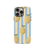 iPhone 15 Pro Max Vorian Çift Katmanlı Kılıf Gingham Lemon Grove