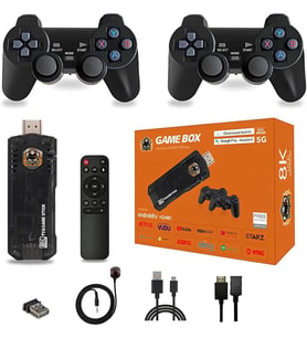 8K Android TV Stick Video Oyun Konsolu Aile Retro 35000 Oyunlu