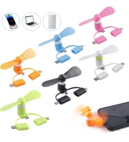 Mini Telefon Fanı - Lightning - Type-C - Micro USB Girişli - Sessiz