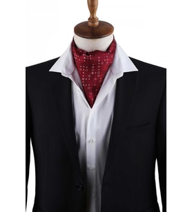 Bordo Çiçek Desen Erkek Fular K592
