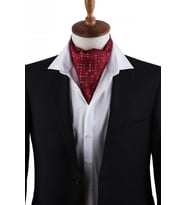 Bordo Çiçek Desen Erkek Fular K592