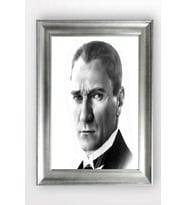 Gümüş Çerçeveli Atatürk Tablo cv806