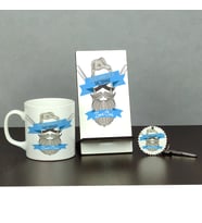 Dünyanın En İyi Saç Dehası Üçlü Set (Kupa + Telefon Standı + Anahtarlık)