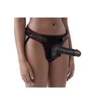 20 cm Belden Bağlamalı İçi Dolu Strapon Dildo