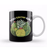 You Grow Girl Gardening Planting Succulents Pun Kupa Bardak Porselen