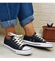 Fiyra 554 Lacivert Kısa Unisex Sneaker Keten Spor Ayakkabı