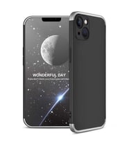Apple iPhone 13 Kılıf Zore Ays Full Koruma Kılıf (Siyah-Gri)